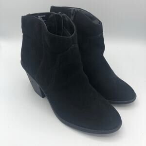 Faded Glory Faux Suede Side-Zip Ankle Boots | Women's Size 7